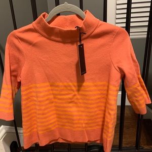 Roolee Mock Neck 3/4 length sweater NWT